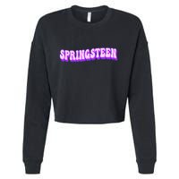 Spring Break Springsteen Vacay Spring Cropped Pullover Crew