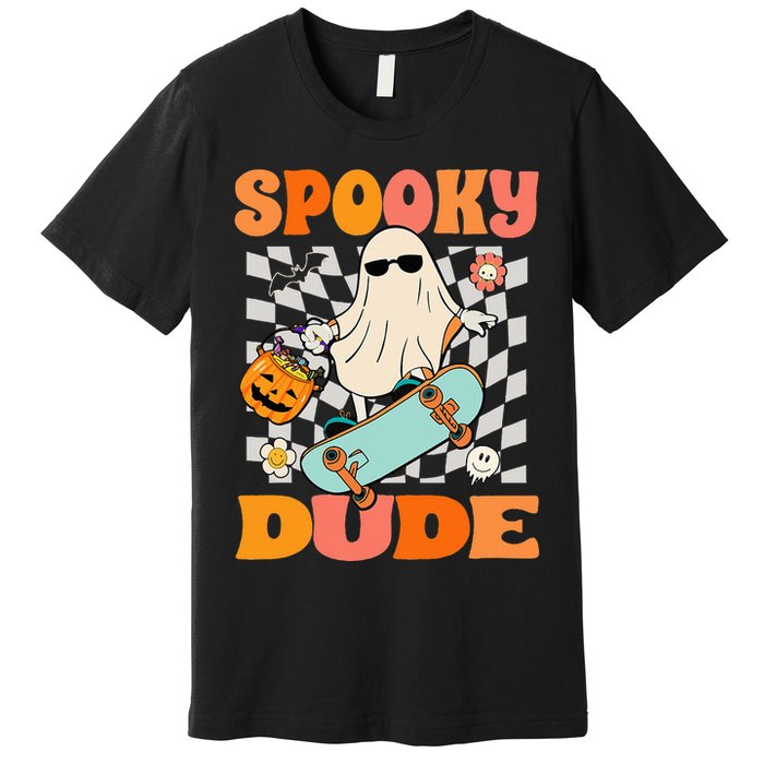 Skateboard Boo Spooky Jack O Lantern Halloween Costumes Premium T-Shirt