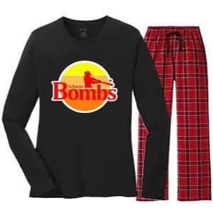 Schwar Bombs Women's Long Sleeve Flannel Pajama Set 