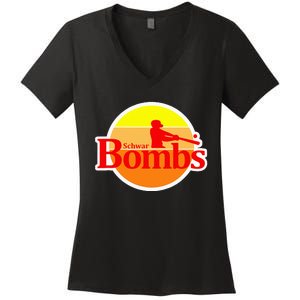 Schwar Bombs Women's V-Neck T-Shirt