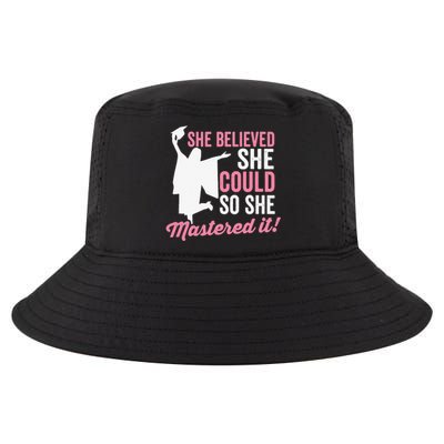 She Believed She Could So She Mastered It Graduation Cool Comfort Performance Bucket Hat