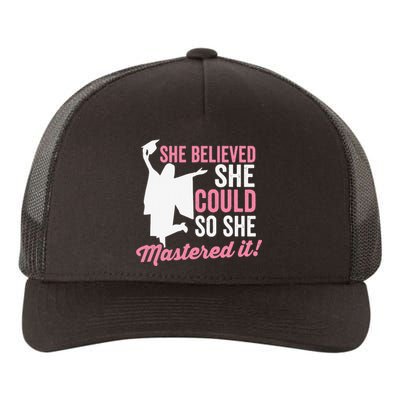 She Believed She Could So She Mastered It Graduation Yupoong Adult 5-Panel Trucker Hat