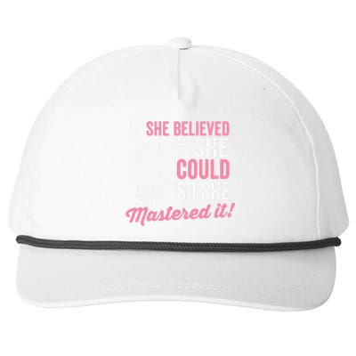 She Believed She Could So She Mastered It Graduation Snapback Five-Panel Rope Hat