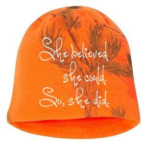 She Believed She Could So She Did Graduation Gift Kati - Camo Knit Beanie