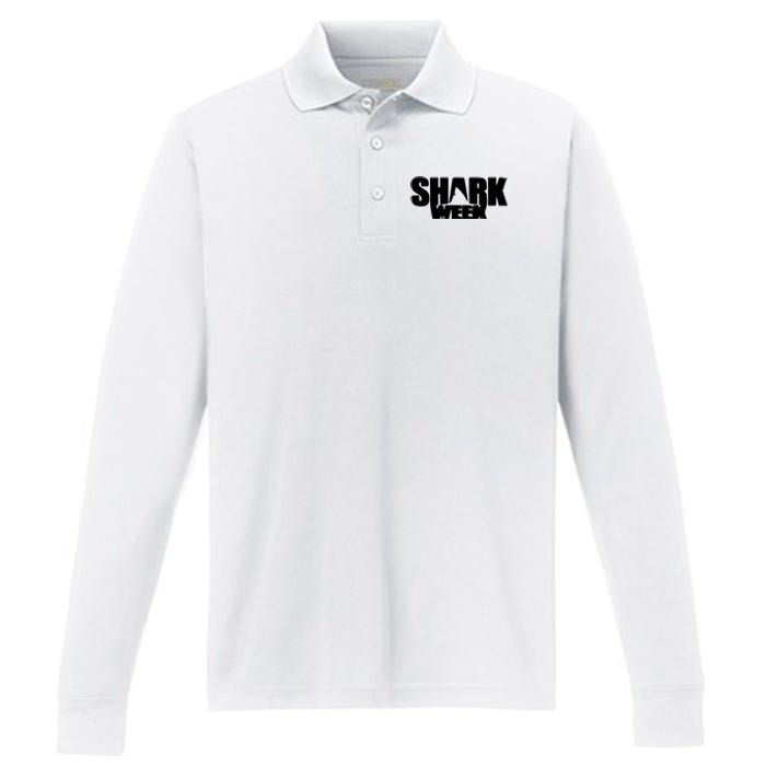 Shark Beach Summer Save The Sharks Performance Long Sleeve Polo