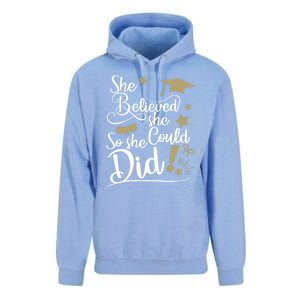 She Believed She Could So She Did Graduation Ladies Gift Unisex Surf Hoodie