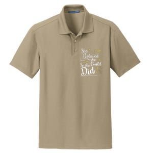 She Believed She Could So She Did Graduation Ladies Gift Dry Zone Grid Polo