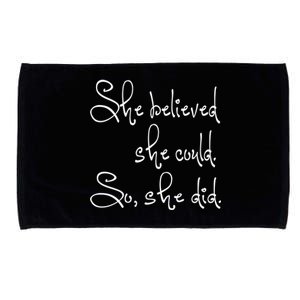 She Believed She Could So She Did Graduation Gift Microfiber Hand Towel