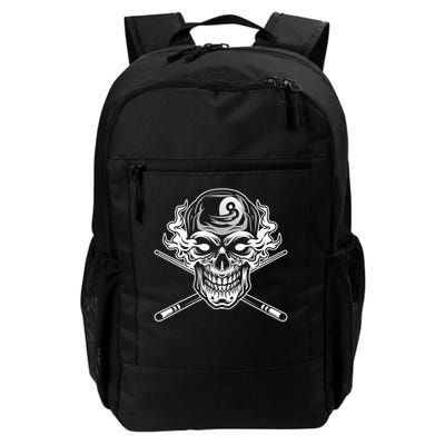 Skull Billiards Snooker Billiard 8 Ball Player Cue Sports Daily Commute Backpack