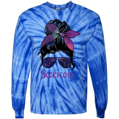 Scorpio Birthday Scorpio Zodiac Constellation Gift Tie-Dye Long Sleeve Shirt