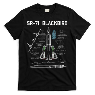 SR71 Blackbird SpecsSR71 Blackbird Premium T-Shirt