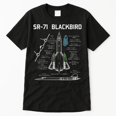 SR71 Blackbird SpecsSR71 Blackbird Premium Tall T-Shirt