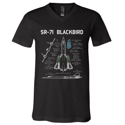 SR71 Blackbird SpecsSR71 Blackbird Premium V-Neck T-Shirt