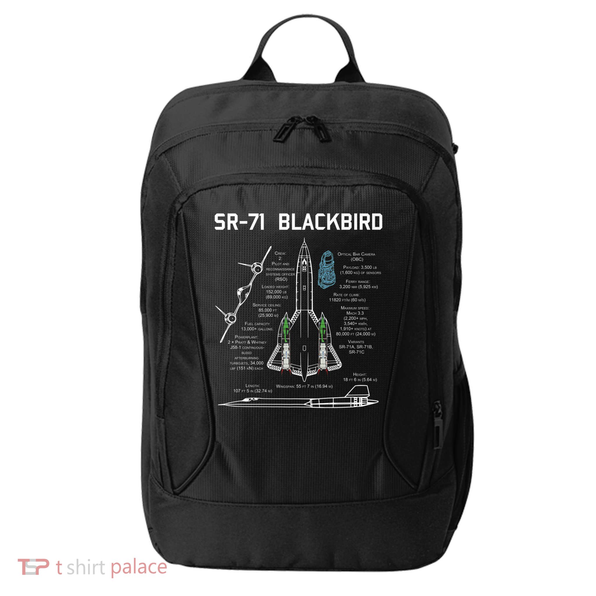 SR71 Blackbird SpecsSR71 Blackbird Premium City Backpack