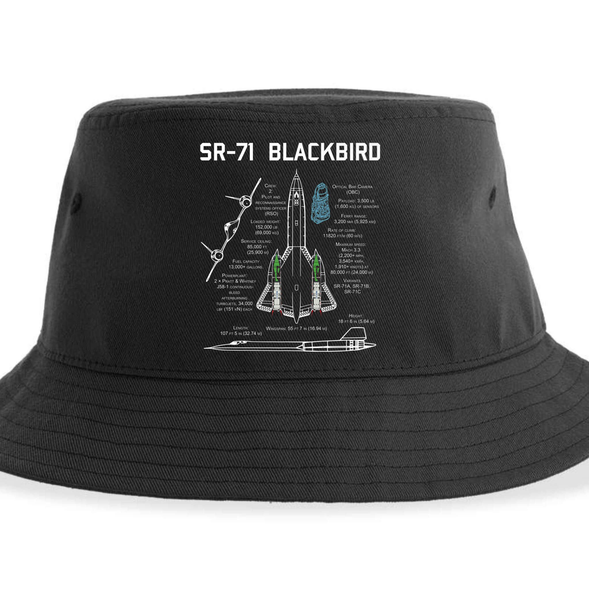 SR71 Blackbird SpecsSR71 Blackbird Premium Sustainable Bucket Hat
