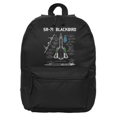 SR71 Blackbird SpecsSR71 Blackbird Premium 16 in Basic Backpack