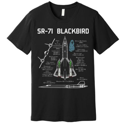 SR71 Blackbird SpecsSR71 Blackbird Premium Premium T-Shirt