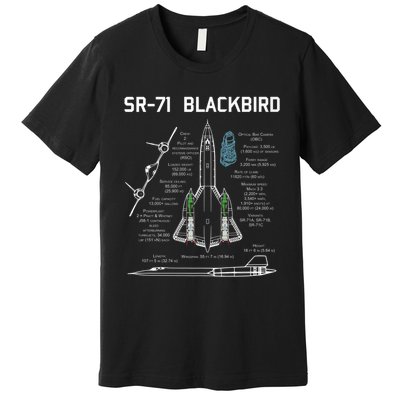 SR71 Blackbird SpecsSR71 Blackbird Premium Premium T-Shirt