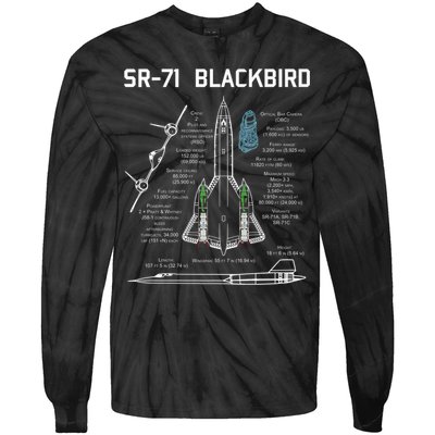 SR71 Blackbird SpecsSR71 Blackbird Premium Tie-Dye Long Sleeve Shirt