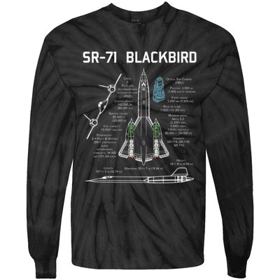 SR71 Blackbird SpecsSR71 Blackbird Premium Tie-Dye Long Sleeve Shirt