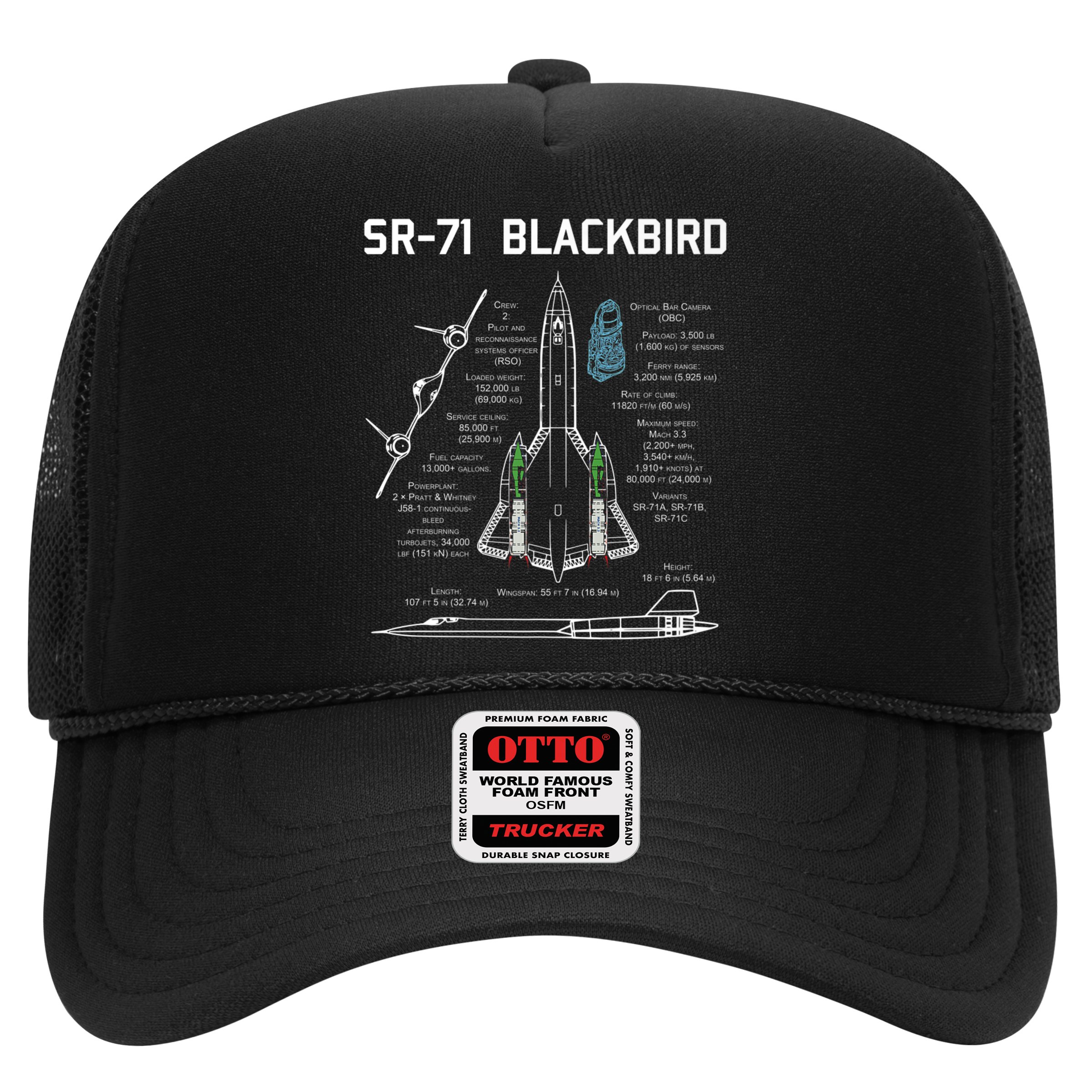 SR71 Blackbird SpecsSR71 Blackbird Premium Hat