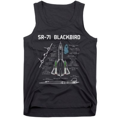 SR71 Blackbird SpecsSR71 Blackbird Premium Tank Top