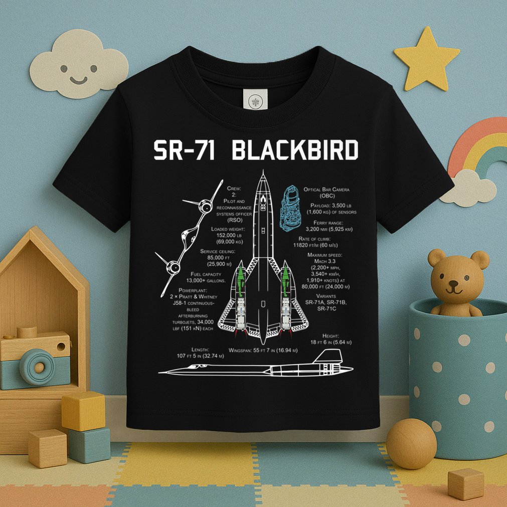 SR71 Blackbird SpecsSR71 Blackbird Premium Toddler T-Shirt