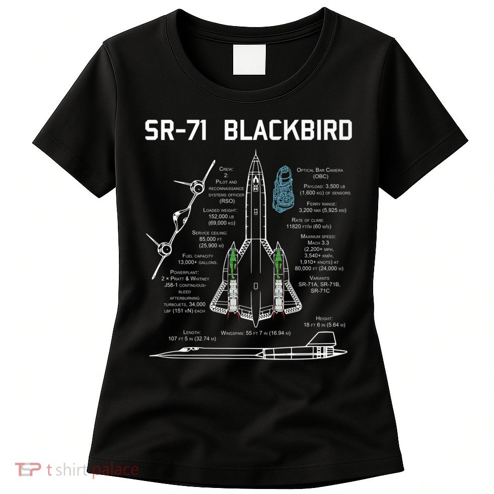 SR71 Blackbird SpecsSR71 Blackbird Premium Womens T-Shirt