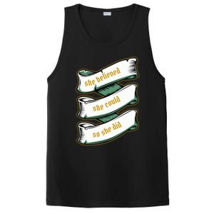 She Believed She Could So She Did Motivational Inspirational Gift PosiCharge Competitor Tank