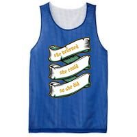 She Believed She Could So She Did Motivational Inspirational Gift Mesh Reversible Basketball Jersey Tank