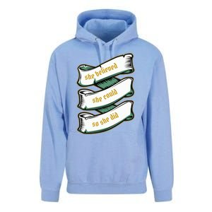 She Believed She Could So She Did Motivational Inspirational Gift Unisex Surf Hoodie