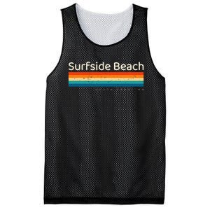 Surfside Beach Sc South Carolina Retro Design Mesh Reversible Basketball Jersey Tank