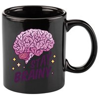 Stay Brainy 11oz C Handle Ceramic Mug
