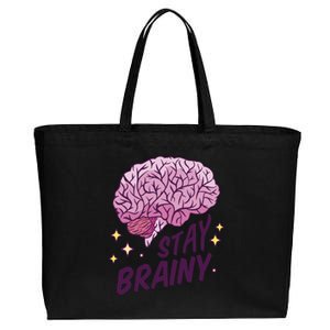 Stay Brainy Cotton Canvas Jumbo Tote