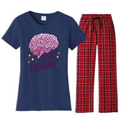 Stay Brainy Women's Flannel Pajama Set