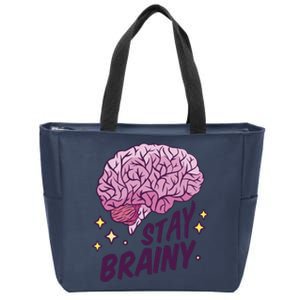 Stay Brainy Zip Tote Bag