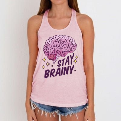 Stay Brainy Women's Knotted Racerback Tank