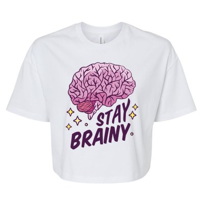 Stay Brainy Bella+Canvas Jersey Crop Tee