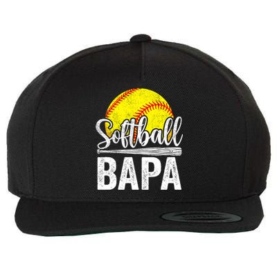 Softball Bapa Wool Snapback Cap