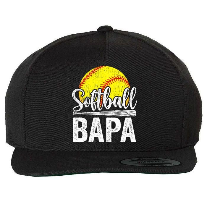 Softball Bapa Wool Snapback Cap