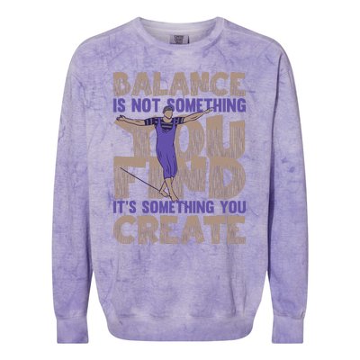 Slackliners Balance Slacklining Colorblast Crewneck Sweatshirt