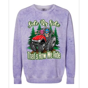 Side By Side ATV Four Wheeler Off Road Riding Colorblast Crewneck Sweatshirt