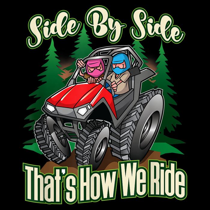 Side By Side ATV Four Wheeler Off Road Riding Cooling Performance Crew T-Shirt