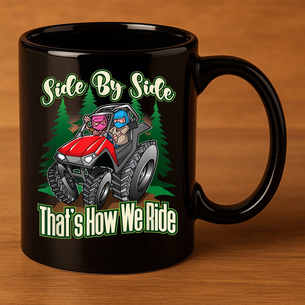 Side By Side ATV Four Wheeler Off Road Riding 11oz C Handle Ceramic Mug