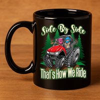 Side By Side ATV Four Wheeler Off Road Riding 11oz C Handle Ceramic Mug