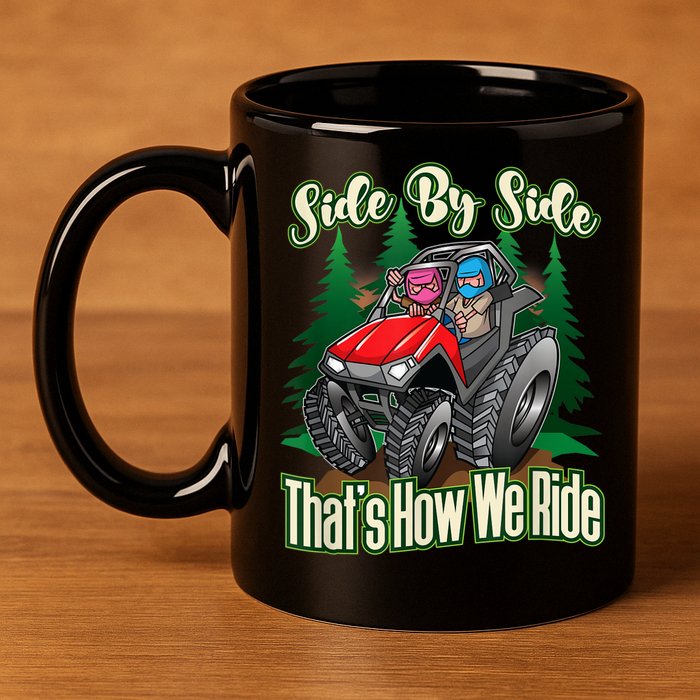 Side By Side ATV Four Wheeler Off Road Riding 11oz C Handle Ceramic Mug