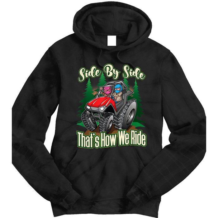 Side By Side ATV Four Wheeler Off Road Riding Tie Dye Hoodie