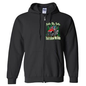 Side By Side ATV Four Wheeler Off Road Riding Full Zip Hoodie