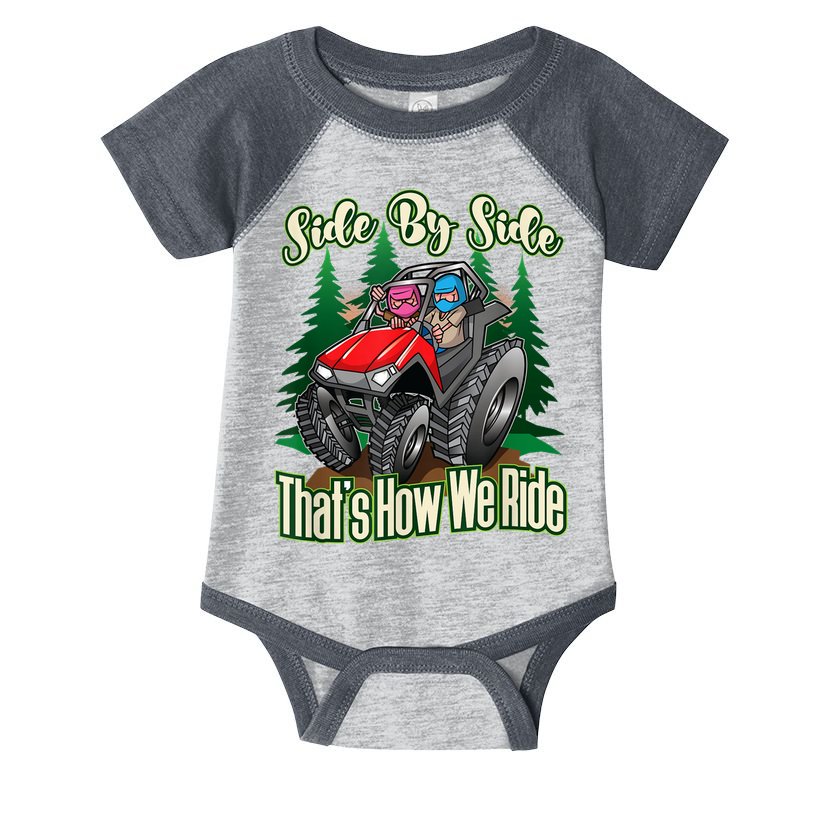 Side By Side ATV Four Wheeler Off Road Riding Infant Baby Jersey Bodysuit