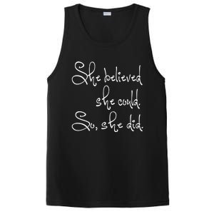 She Believed She Could So She Did Whimsical Power Cool Gift PosiCharge Competitor Tank